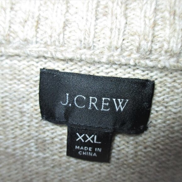 J. CREW MENS MERINO WOOL RIBBED HALF-ZIP TURTLENECK LONG SLEEVE SWEATER SIZE XXL - Picture 10 of 11